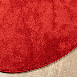 Avis vidaXL Tapis OVIEDO à poils courts rouge Ø 80 cm