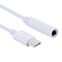 Wewoo Adaptateur blanc audio USB-C / Type-C vers Jack 3,5 mm, Longueur: environ 10cm