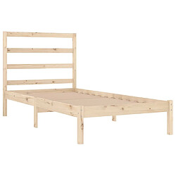 Acheter Maison Chic Lit adulte - Lit simple Cadre de lit,Structure du lit Contemporain Bois de pin massif 90x200 cm -MN53909