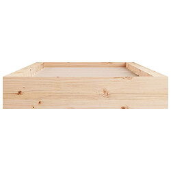 Avis vidaXL Cadre de lit sans matelas 140x190 cm bois massif