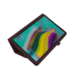 Avis Etui en PU texture litchi avec support café pour votre Samsung Galaxy Tab S5e SM-T720