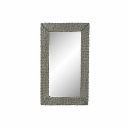 Miroir mural DKD Home Decor Miroir Gris osier Cottage (87 x 4 x 147 cm)