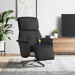 Maison Chic Fauteuil Relax pour salon, Fauteuil inclinable de massage avec repose-pieds noir tissu -GKD79092