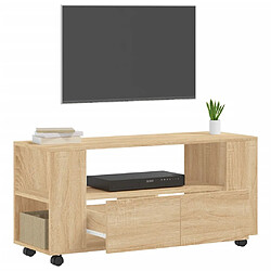 Acheter Maison Chic Meubles TV chêne sonoma 102x34,5x43 cm bois d'ingénierie -MN46330