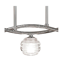 Luminaire Center Suspension Dali Chrome poli pas cher