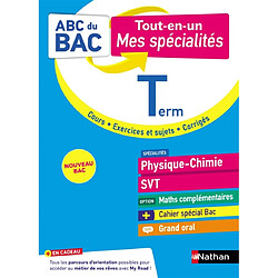 Physique, chimie, SVT, option maths complémentaires terminale : tout-en-un, mes spécialités : nouveau bac - Occasion