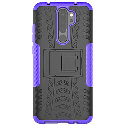 Wewoo Coque Pour Xiaomi Redmi Note 8 Pro Texture de pneu TPU antichoc + PC Housse de protection avec support violet