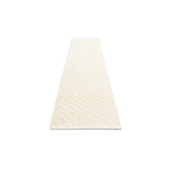 Avis Vidal Tapis de couloir en laine 389x84 beige Darya