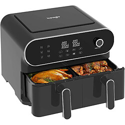 Friteuse Sans Huile Dual Zone 11L ICEAGLE - Airfryer 2 Bacs - 6 en 1 - 1700W