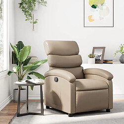 Maison Chic Fauteuil inclinable,Fauteuil luxe de relaxation Cappuccino Similicuir -MN40964