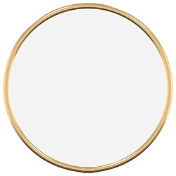 vidaXL Miroir mural Doré Ø 20 cm Rond