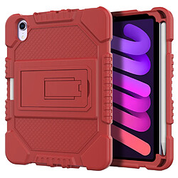 Coque en TPU antichoc avec béquille rouge pour votre iPad mini (2021)