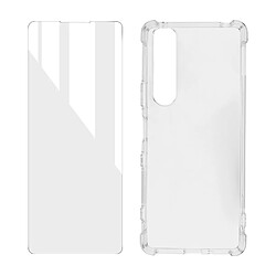 Avizar Pack Protection Sony Xperia 1 III Coque Souple Verre Trempé transparent