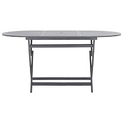 Avis Maison Chic Mobilier à dîner 7 pcs de jardin - Ensemble table et chaises d'extérieur - Salon/Mobilier de jardin classique Bois d'acacia massif Gris -MN22915