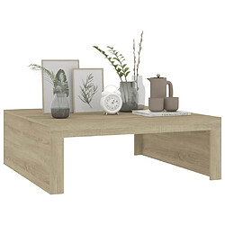 Avis vidaXL Table basse Chêne sonoma 100x100x35 cm Bois d'ingénierie