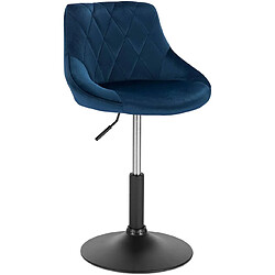 Acheter Helloshop26 Lot de 2 tabourets de bar en velours bleu 19_0000248