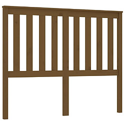 vidaXL Tête de lit Marron miel 146x6x101 cm Bois massif de pin