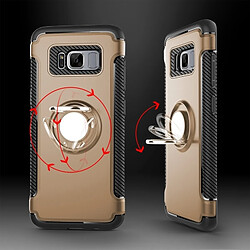 Wewoo Coque renforcée or pour Samsung Galaxy S8 + / G9550 Anneau de Téléphone Armure TPU + PC 360 Degrés Rotation Magnétique Stent Combinaison Cas pas cher