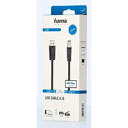 HAMA Câble USB, USB 2.0, 480 Mbit/s, 1,50 m