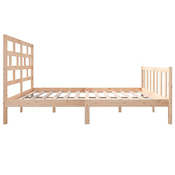 Acheter vidaXL Cadre de lit sans matelas bois massif 120x200 cm