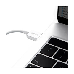 Baseus Câble de Charge et Transfert USB-Lightning Rapide 2,4A 1,5m Rapide Blanc pas cher