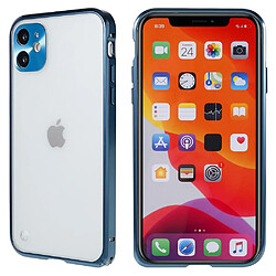 Coque en TPU + métal ultra-mince, anti-chute, anti-rayures, matte pour votre iPhone 11 6.1 pouces - bleu