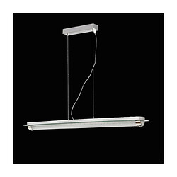 Luminaire Center Suspension LED Tube Cristal K9 Chrome poli