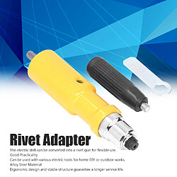 Avis ComfortXL Adaptateur pour pistolet à riveter en acier allié pour perceuse électrique jaune