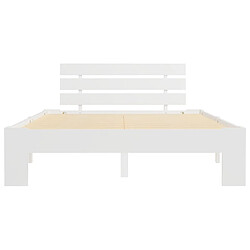 Avis Maison Chic Lit adulte - Lit simple Cadre de lit,Structure du lit Contemporain Blanc Bois de pin massif 140 x 200 cm -MN74513