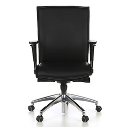 Siège de bureau / Fauteuil de direction MURANO 10, cuir noir hjh OFFICE