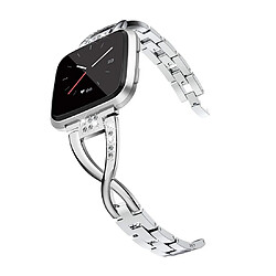 Acheter Wewoo Bracelet pour montre connectée Fitbit Versa / Fitbit 2 / Fitbit Lite Edition métallique universel en forme de X ruban