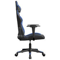 Avis vidaXL Chaise de jeu de massage Noir et bleu Similicuir