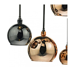 Luminaire Center Suspension Aurelia chrome noir poli et multicouleur