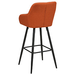 Beliani Tabouret de bar Set de 2 Tissu Orange DARIEN pas cher