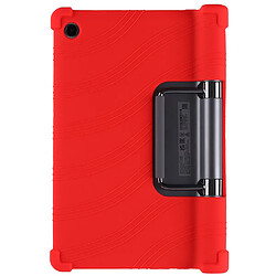 Coque en silicone flexible avec béquille pliable rouge pour votre Lenovo Yoga Tab 11