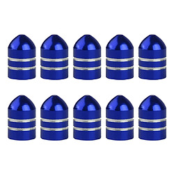 10pcs Vélo Valve Schrader Bouchon Capuchon de Valve de Vélo en Alliage d'Aluminium Anti-Poussière Bleu