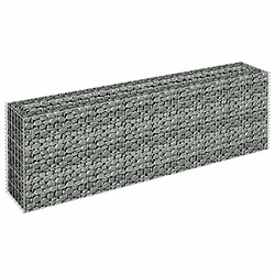 Avis Maison Chic Jardinière,Lit surélevé - Bac à fleurs - pot de fleur à gabion Acier galvanisé 180x30x60 cm -GKD29004