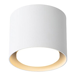 NETTLIFE Plafonnier Spot LED Blanc : Plafond rond en saillie, alum. 230V, ampoule GX53 5W 3000K, pour chambre, couloir