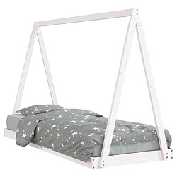 Maison Chic Lit simple Cadre de lit pour enfants,Lit d'Enfant Moderne blanc 80x200 cm bois de pin massif -MN21131