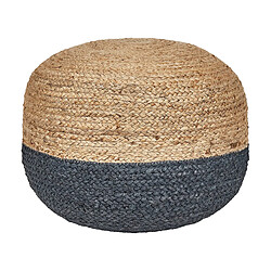 Beliani Pouf DUKI Bleu marine Jute