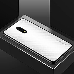 Wewoo Coque Pour OnePlus 7 étui de protection en verre dégradé de texture blanc