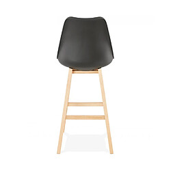 Kokoon Design Tabouret de bar design APRIL BLACK 48x56x112 cm pas cher