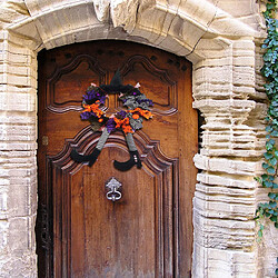 Avis décorations citrouille guirlande de sorcière porte d'entrée