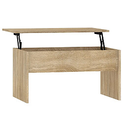 vidaXL Table basse chêne sonoma 80x50,5x41,5 cm bois d'ingénierie