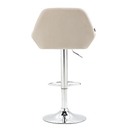 Non Tabouret de bar Braga velours chrome pas cher