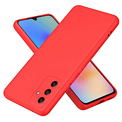 Htdmobiles Coque pour Samsung Galaxy A05s - housse etui silicone gel fine + verre trempe - ROUGE