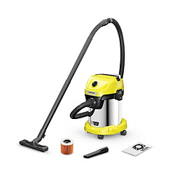 Aspirateur eau et poussieres sans fil KARCHER WD 3-18 S V-17/20 - Acier - 17 l - Jaune