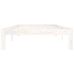 Acheter Maison Chic Lit adulte - Lit simple Cadre de lit,Structure du lit Contemporain Blanc Bois de pin massif 100x200 cm -MN31666