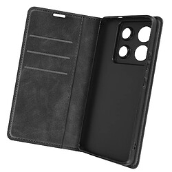 Avizar Étui pour Xiaomi Redmi Note 13 Pro Portefeuille et Support Vidéo Soft Cover Noir