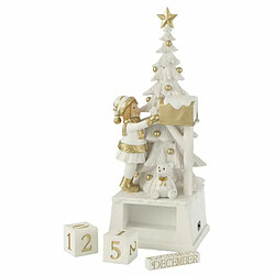 Avis Paris Prix Calendrier Déco Sapin de Noël 49cm Blanc & Or